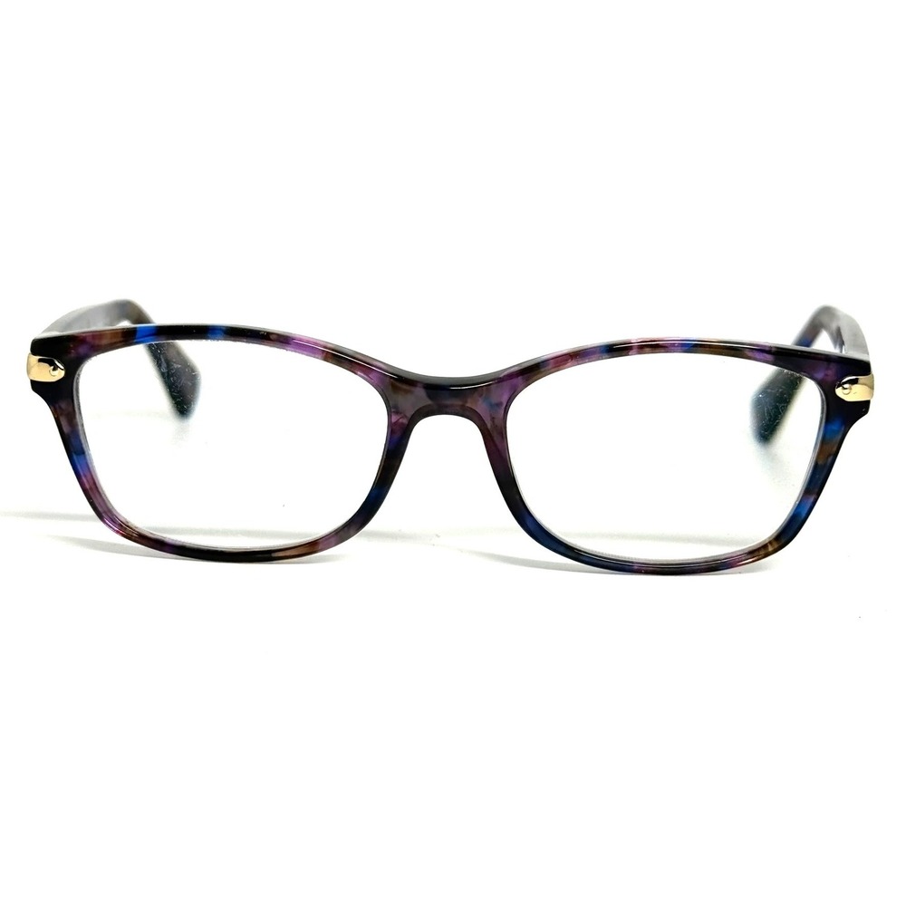 Coach 5288 Confetti Purple Marble Rectangular Eyeglasses Frames 49-17-135